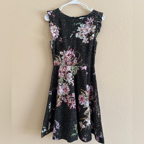 Eri + Ali Dresses | Anthropologie Eri + Ali Black Lace Overlay Floral Dress, 4 | Color: Black | Size: 4 | Lovestylelisa's Closet